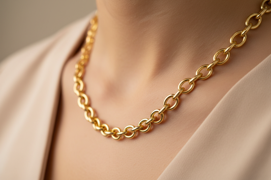 Corrente Dourada Clássica NO PESCOCO